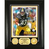 Highland Mint Troy Polamalu Pittsburgh Steelers 2020 Pro Football Hall of Fame 13'' x 16'' Bronze Coin Photo