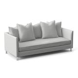 Bernhardt Taylor 87.5" Wide Patio Sofa w/ Cushions Metal/Rust - Resistant Metal in Gray | 29 H x 87.5 W x 38.5 D in | Wayfair O7417_6031-002
