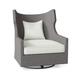 Bernhardt Captiva Swivel Patio Chair w/ Cushions Wicker/Rattan in Gray | 40 H x 33 W x 30 D in | Wayfair OP1102S_6025-002