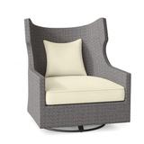 Bernhardt Captiva Swivel Patio Chair w/ Cushions Wicker/Rattan in Gray | 40 H x 33 W x 30 D in | Wayfair OP1102S_6012-021