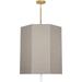 Robert Abbey Kate 6 - Light Unique Drum Chandelier Textile/Metal in Gray/Yellow | 25 H x 23.75 W x 23.75 D in | Wayfair SG202