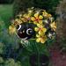 Exhart Solar Bumble Bee of Flowers w/ Twenty-One LED Lights Garden Stake, 8 by 26 Inches Metal, Size 26.18 H x 8.1 W x 7.1 D in | Wayfair 15287-RS