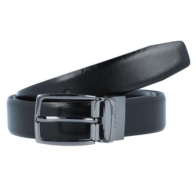 JOOP! Wendegürtel Leder (black-darkblue black-darkblue) 95 cm Schwarz Herren