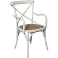Biscottini - Vintage-Thonet-Stuhl aus Holz und Rattan, 89x50x43 cm, rustikaler Sessel mit