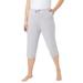 Plus Size Women's Knit Sleep Capri by Dreams & Co. in Heather Grey (Size 6X) Pajamas