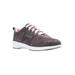 Wide Width Women's Washable Walker Revolution Sneakers by Propet® in Grey Pink (Size 8 1/2 W)