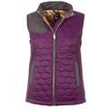 Rydale Ladies Quilted Gilet with Elasticated Side Panels and Full Zip | Shell: 100% Nylon Lining: 100% Polyester Padding: 100% Polyester (Berry, Small)