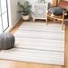 Gray/White 60 x 0.2 in Area Rug - Steelside™ Adalia Striped Handmade Flatweave Cotton Area Rug in Ivory/Gray Cotton | 60 W x 0.2 D in | Wayfair