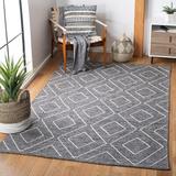 Dark Gray Rectangle 6' x 9' Area Rug - Mistana™ Adcock Flatweave Wool/Geometric Area Rug 72.0 x 0.2 in whiteCotton/Wool | Wayfair