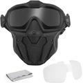 N / A Airsoft Full Face Mask With Anti-Fog Fan System, Detachable Anti-fog Goggles, Used For Airsoft Paintball Hunting Games, Motorcycles And Other Outdoor Activities.