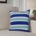 The Holiday Aisle® Stettler Hanukkah 2016 Decorative Holiday Striped Outdoor Square Pillow Cover | 16 H x 16 W x 6 D in | Wayfair HLDY6598 34603698