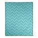 East Urban Home Classic Hand Drawn Chevron Pattern Fleece Blanket Microfiber/Fleece/Microfiber/Fleece in Green/Blue | 60 W in | Wayfair