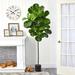 Primrue Artificial Fiddle Leaf Fig Tree in Pot Liner Silk/Polyester/Plastic | 78 H x 24 W x 24 D in | Wayfair AAF230D98CEA4D5B9544D41ACA68707B