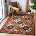 Green/Red 120 x 96 x 0.2 in Indoor Area Rug - World Menagerie Grete Oriental Handmade Tufted Wool Red/Green Area Rug Wool | Wayfair