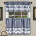 August Grove® Harville Kitchen Curtain Polyester in Blue/White | 24 H x 58 W x 1 D in | Wayfair AGTG3166 42687491