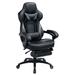 JC HOME Recline Chair w/ Footrest - Premium Comfort Video Gaming Chair for Prolonged Gaming Faux in Gray/Black | Wayfair 91293-Grey