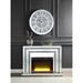 Everly Quinn Electric Fireplace, Crystal in Gray | 35 H x 15 D in | Wayfair 8AC7D93E7DAC4DADA80B1EDFDF3AC9FC