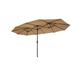 Arlmont & Co. Bascom 14' 7" Market Umbrella Metal in Brown | 95 H x 175 W x 106 D in | Wayfair 2EE34953A5FF41258C99E42E9AC6D5FF