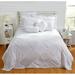 Ophelia & Co. Holl 100% Cotton Patchwork Pattern Tufted Machine Washable Chenille Bedspread Cotton in White | Twin Bedspread | Wayfair