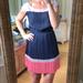 American Eagle Outfitters Dresses | American Eagle Pleated Open Back Cap Sleeve Dress | Color: Blue/Pink | Size: Xs