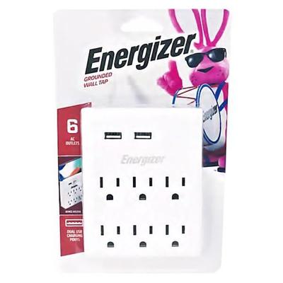 Energizer 05745 - 6-Outlet Grounded Plug-In Outlet...