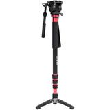 GVM G175 Aluminum 5-Section Monopod with Video Fluid Head G175