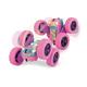 Dickie Toys Pink Drivez RC Candy Flippy, ferngesteuertes Spielzeugauto, Rotations- und Flip-Funktion, mit Fernbedienung, bis 8 km/h, für Jungen und Mädchen, beleuchtet, ab 6 Jahren, 28 cm, Pink/Türkis