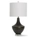 Mercer41 Seiber 28" Dark Bronze/Clear Table Lamp Plastic/Linen/Metal in Brown/White | 28 H x 14 W x 14 D in | Wayfair