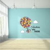 Design W/ Vinyl Adventure Balloon up Movie Cartoon Quotes Wall Decal Vinyl in Pink/Red/Yellow | 18 H x 20 W in | Wayfair Maria_Up Movie6b