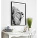 Isabelle & Max™ 'Lion Self Actualizing' by Amy Peterson - Floater Frame Photograph Print on Canvas in Black/Gray/Green | Wayfair