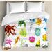 East Urban Home Marine Sea Animals Octopus Dolphin Shells Stingray Crab Turtle Jellyfish Wildlife Graphic Duvet Cover Set Microfiber | King | Wayfair