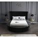 Red Barrel Studio® Linford Tufted Low Profile Storage Platform Bed Upholstered/Velvet in Black, Size 55.0 H x 93.75 W x 100.5 D in Wayfair