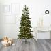 The Holiday Aisle® Green Spruce Artificial Christmas Tree w/ Clear/White Lights in Brown | 6'6" H | Wayfair 4226854B93E441D3AFBCF1AEF2C4DF65