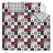 Loon Peak® Mcguigan Gray/Red/Black Microfiber Reversible Quilt Set Polyester/Polyfill/Microfiber in Black/Gray | Twin Quilt + 1 Sham | Wayfair