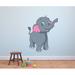 Zoomie Kids Cute Happy Baby Elephant Cartoon Wall Decal Vinyl in Gray | 20 H x 12 W in | Wayfair 279FB53727EF4F77BADC6AA57C50D943