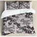 East Urban Home Camouflage 3 Piece Duvet Cover Set Microfiber in Gray | Queen | Wayfair nev_34627_queen