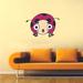 Zoomie Kids Cute Sweet Happy Baby Ladybug Adorable Cartoon Wall Decal Vinyl in Black/Orange/Pink | 8 H x 10 W in | Wayfair