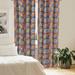 East Urban Home Ambesonne Mandala 2 Panel Curtain Set, Colorful Abstract Sixties Inspired Pattern Flower Design w/ Stripes Lines | 84 H in | Wayfair