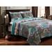 World Menagerie Roskilde Cotton Reversible Quilt Set Cotton in Red/Green/Blue | Twin/Twin XL Quilt + 1 Sham | Wayfair