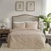 Lark Manor™ Lissette 3 Piece Split Corner Pleated Quilted Bedspread Polyester/Polyfill/Microfiber in Brown | King | Wayfair