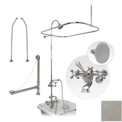 Randolph Morris Clawfoot Tub Wall Mount Shower Enclosure Complete Set SHOWERSET-168-60BN