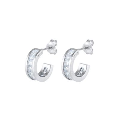 Elli - Creolen Zirkonia Kristalle 925 Sterling Silber 1 ct Damen