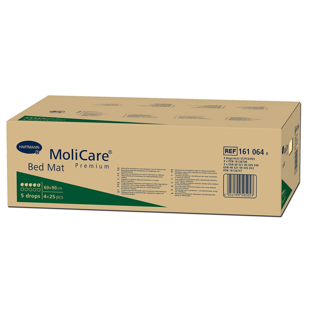 Molicare Premium Bed Mat 5 Tropfen 60x90 cm 4x25 St Unterlagen Image