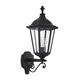 Burford 1Lt Outdoor Uplighter Wall Light IP44 60W - Matt Black Aluminium Body