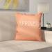 Latitude Run® Coastal Happiness Square Pillow Cover & Insert Polyester/Polyfill blend in Pink | 26 H x 26 W x 7 D in | Wayfair LTRN3072 28506470