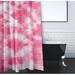 Bay Isle Home™ Pembrook Floral Single Shower Curtain Polyester in Pink | 73 H x 70 W in | Wayfair BAYI5702 34521261