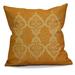 Bungalow Rose Xenia Square Outdoor Pillow Polyester/Polyfill blend in Yellow | 16 H x 16 W x 6 D in | Wayfair BNRS1726 34602778