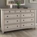 Three Posts™ Woodside 9 Drawer 66" W Dresser Wood in White | 40 H x 66 W x 20 D in | Wayfair 3B33E68961C34DACB2FCF63F98EA51AF