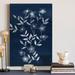 Red Barrel Studio® 'Flower Cyanotype I' - Wrapped Canvas Painting Print Canvas, Solid Wood in White | 27 H x 18 W x 1 D in | Wayfair