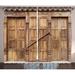 East Urban Home Traditional Door Semi-Sheer Rod Pocket Curtain Panels Polyester in Brown | 96 H in | Wayfair EABN8032 39454310